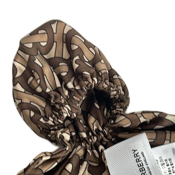 Auth BURBERRY LONDON ENGLAND - Beige Dark Brown Multi Silk Other Jewellery - Picture 5 of 8